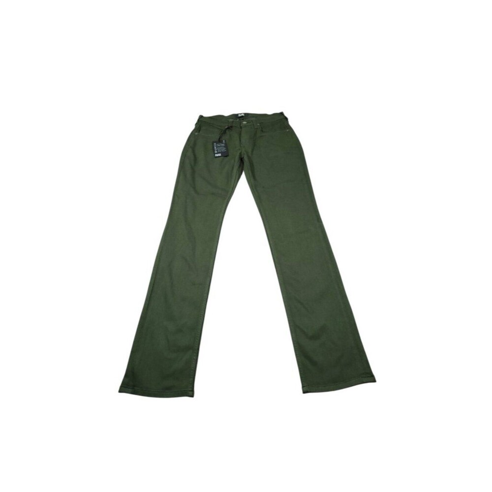 Paige Men's Federal Slim Straight Jeans Green Pine Shade Size 28 Stretch Denim